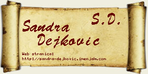 Sandra Dejković vizit kartica